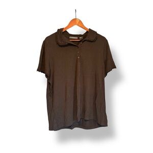 [Liz Claiborne] Brown Polo Short Sleeve Shirt